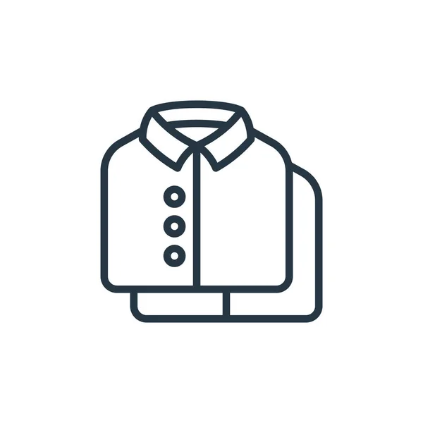 衬衫图标矢量从时装和服装的概念 衬衫可编辑笔划的细线图解 衬衫线形标志 用于网络和移动应用程序 印刷媒体 — 图库矢量图片