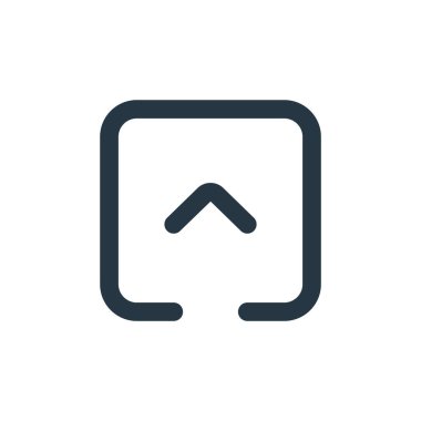 ok ikonu konseptinden yukarı ok ikonu vektörü. Okun düzeltilebilir vuruşunun ince çizgisi. Web ve mobil uygulamalarda kullanmak için ok doğrusal işaretini yükselt, logo, yazdırma ortamı.