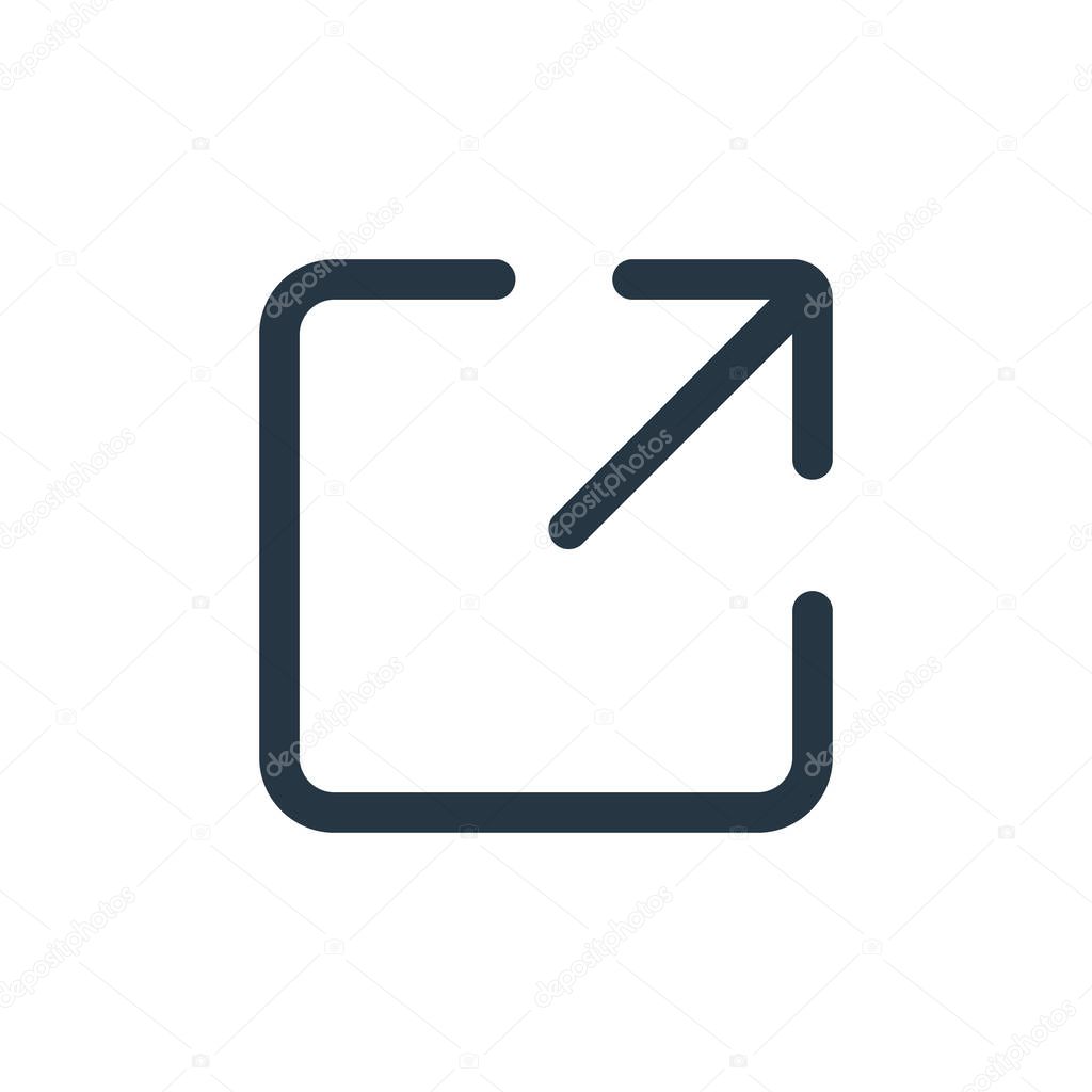 resizing icon vector from interface concept. Thin line illustration of resizing editable stroke. resizing linear sign for use on web and mobile apps, logo, print media.