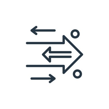 ok sağ simge vektörü seo ve web konseptinden. Okun ince çizgili çizgisi sağ düzenlenebilir vuruş. Web ve mobil uygulamalarda kullanmak için ok sağ doğrusal işareti, logo, yazdırma ortamı.