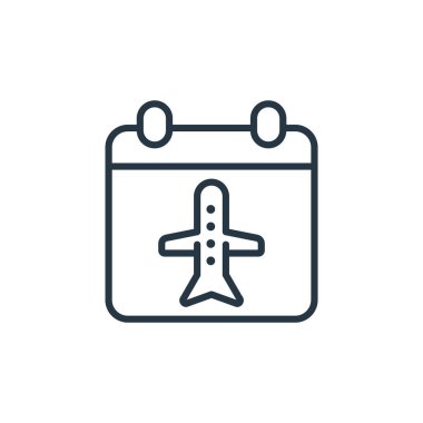 Seyahat konseptinden ikon vektörü ayırtıyorum. Düzenlenebilir vuruşların ince çizgisi. Web ve mobil uygulamalar, logo ve yazdırma ortamlarında kullanım için doğrusal işaret.