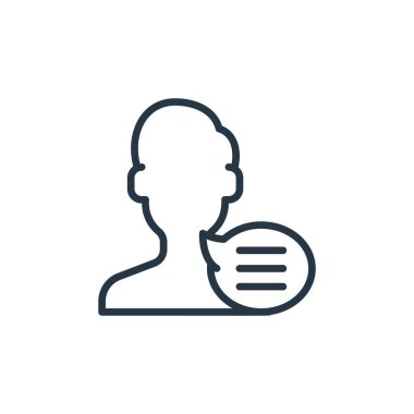 Kullanıcı konseptinden avatar simgesi vektörü. İnce çizgili, düzenlenebilir avatar felci çizgisi. Web ve mobil uygulamalarda kullanmak için avatar doğrusal işareti, logo, yazdırma ortamı.