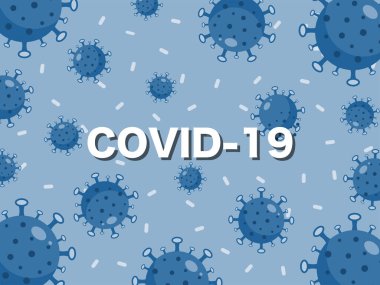 Corona virüsü veya COVID-19 hücre arka planı. Corona salgını konseptinin arka plan vektörü.