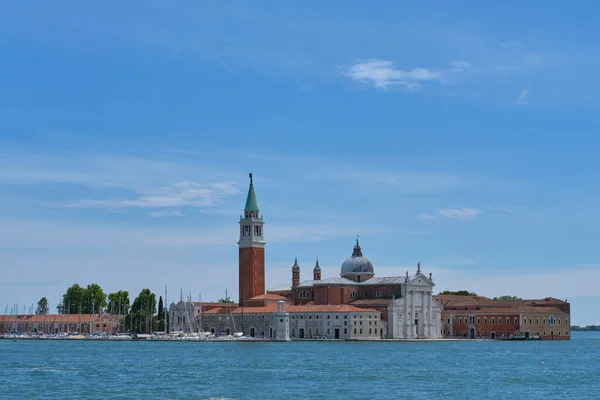 San Giorgio Maggiore, Venice. Church on the island of the same name in Venice. Blue lagoon view Royalty Free Stock Photos