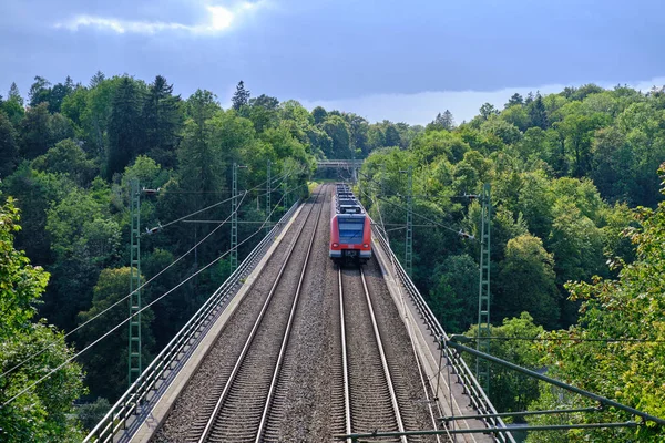 München Bayern Tyskland Augusti 2020 Det Offentliga Tåget Bahn München — Stockfoto