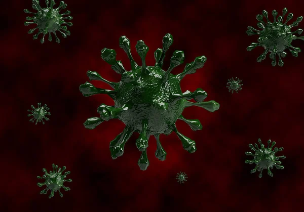 Renderowanie Covid Sars Coronaviridae Sars Cov Sarscov Wirus 2020 Mers — Zdjęcie stockowe