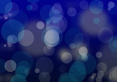 Mavi arkaplan üzerindeki Bokeh soyut renk ışığı, arkaplan veya duvar kağıdı konsepti