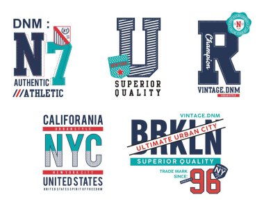 tasarım vektör tipografi varsity koleksiyonu yazdırma t gömlek erkekler için 