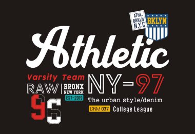 tasarım vektör tipografi varsity yazdırma t gömlek erkekler için 