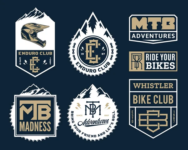 Vector bicicleta de montaña logo — Archivo Imágenes Vectoriales