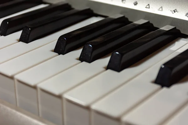 Teclas Brancas Pretas Piano — Foto de Stock