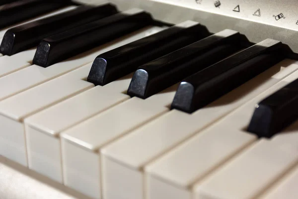 Teclas Brancas Pretas Piano — Foto de Stock