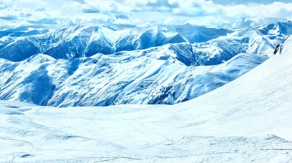 Picos Nevados Montañas Gudauri Estación Esquí Georgia — Foto de Stock