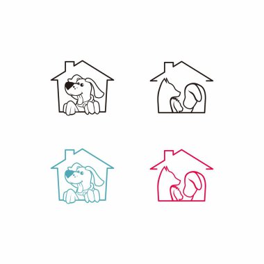 Köpek evi logo şablonu derlemesi