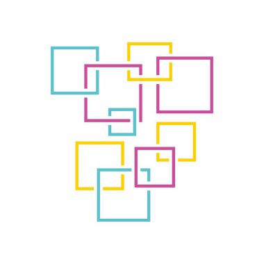 soyut renkli dikdörtgen sanatsal poster duvar kağıdı illüstrasyon vektörü