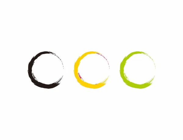 Clip Art Cerchio Abstrac Con Tre Vettori Colorati — Vettoriale Stock