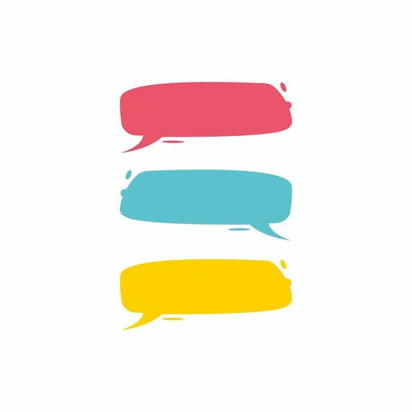 Chat Bubble Speech Bubble Colorful Design Vector — Stock Vector