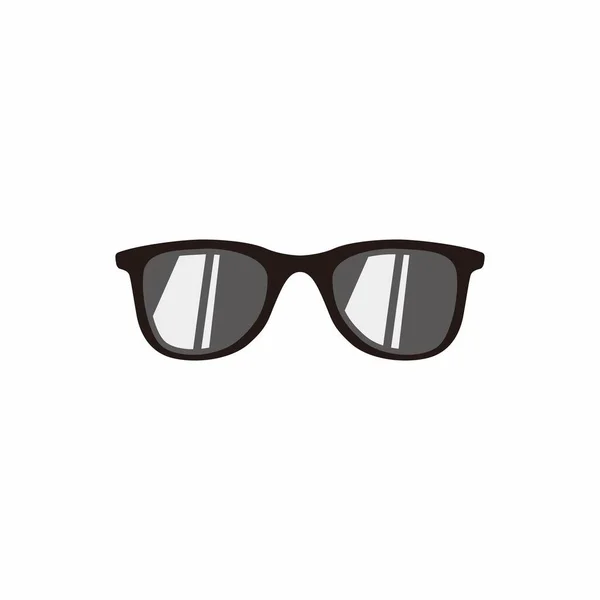 Einzelner Vektor Schwarzer Gläser Einfaches Illustrationsdesign — Stockvektor