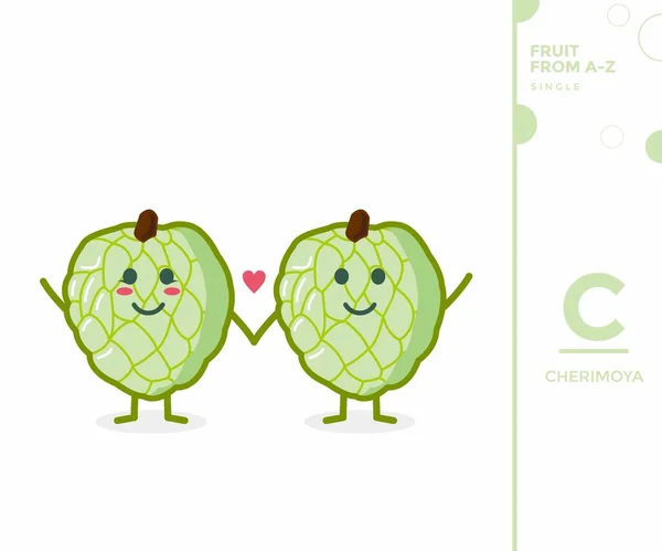 Fruto Edition Vetor Ilustração Cherimoya —  Vetores de Stock