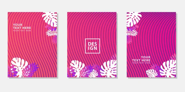Tropikal yapraklı minimalist kırmızı poster dizaynı