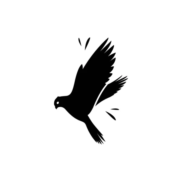 Icona Del Falco Sfondo Bianco — Vettoriale Stock