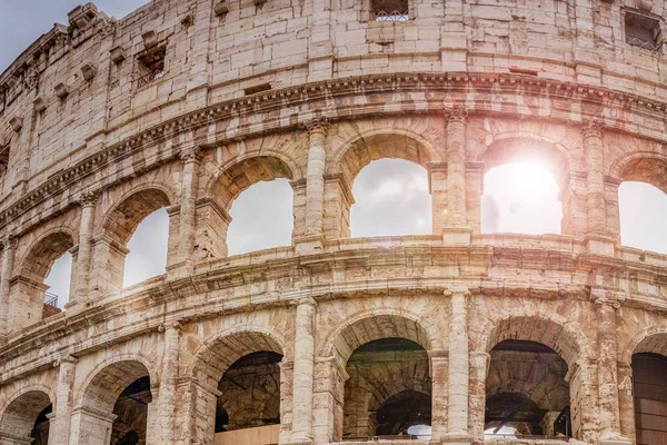 Архитектурные Детали Колизея Риме — стоковое фото