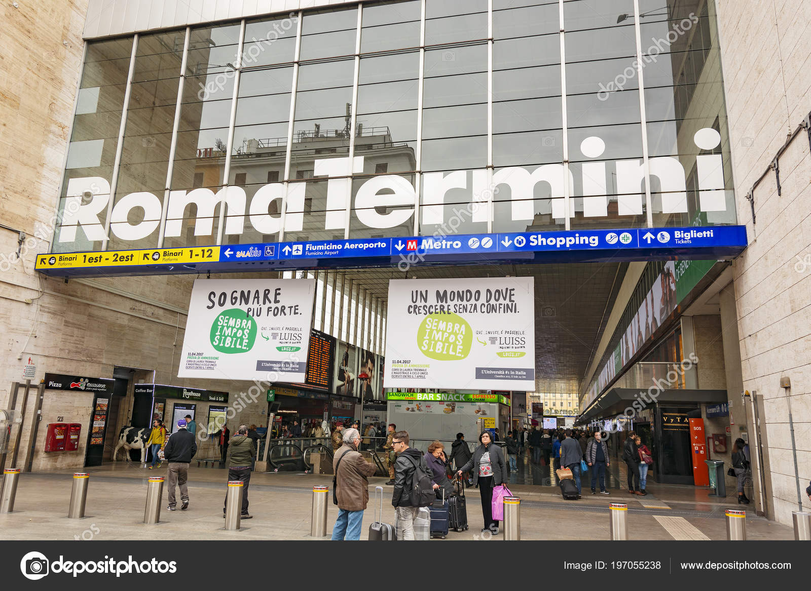Rome Italy March 2017 Train Station Termini Entrance Roma Termini