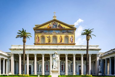 Roma, İtalya duvarların dışında Saint Paul Bazilikası, ana cephe