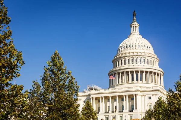 Fachada Del Congreso Los Estados Unidos Capitol Hill Washington Día — Foto de Stock