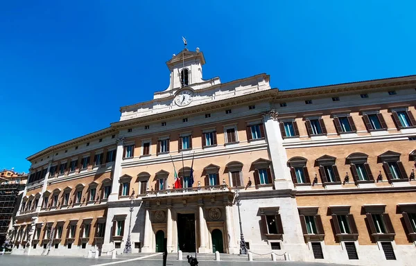 Fachada Del Palacio Montecitorio Roma Sede Cámara Diputados Italiana Día — Foto de Stock