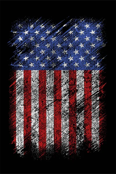 Σχεδιασμός Διανύσματος Σημαίας Grunge Usa — Διανυσματικό Αρχείο