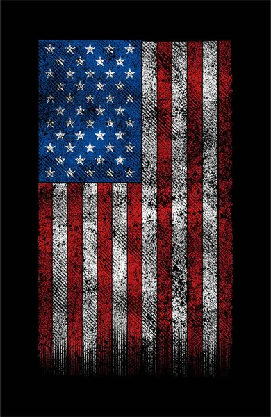 Grunge Usa Vlag Vector Ontwerp — Stockvector