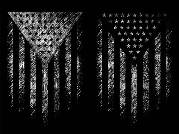 Grunge Usa Flaggenvektordesign — Stockvektor