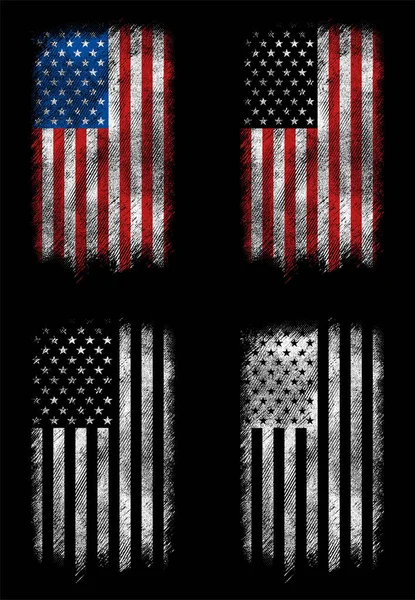 Diseño Vectores Bandera Grunge Usa — Vector de stock