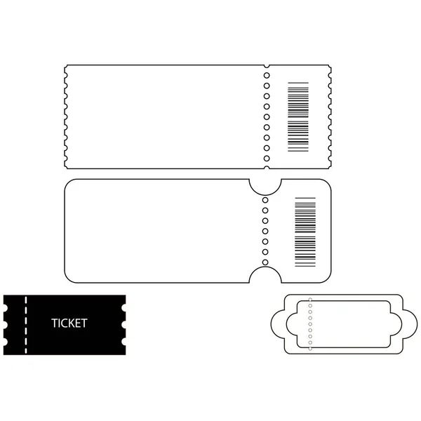 Vectorcoupon Leeg Ticket Sjabloon Concertkaartjes Theatertickets Loterijbonnen Meer — Stockvector