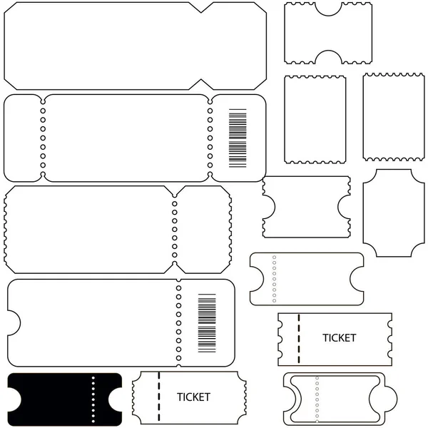 Blank Ticket Template Concert Ticket Lottery Stock Vector (Royalty