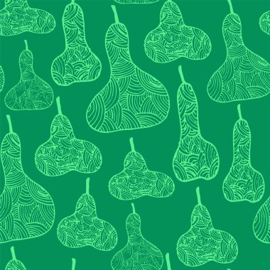 Kireç yeşili armut deseninde şık armutlar