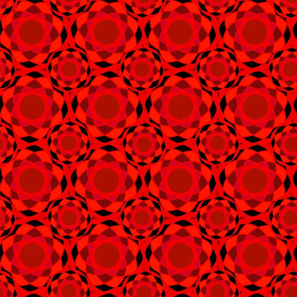 Цветы Круга Клетчатом Красном Черном — стоковый вектор