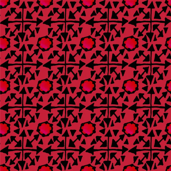 Kırmızı yönlü okların pürüzsüz desenleri mücevher pusula.