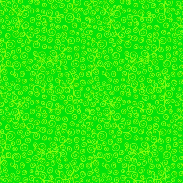 无缝图案的卷曲玫瑰藤蔓 花冠为绿色 — 图库矢量图片