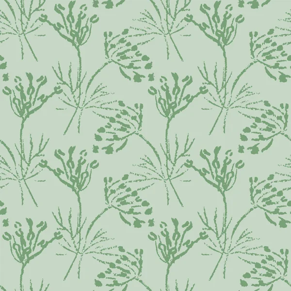 Eneldo Flores Sombras Verde Pálido — Archivo Imágenes Vectoriales