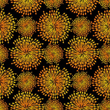 Pürüzsüz yonca desenli sarı güneş