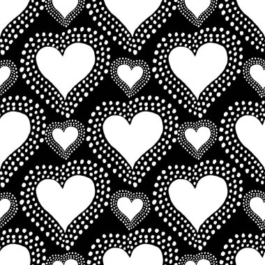 Kızıl Kalp şekillerinin kusursuz deseni