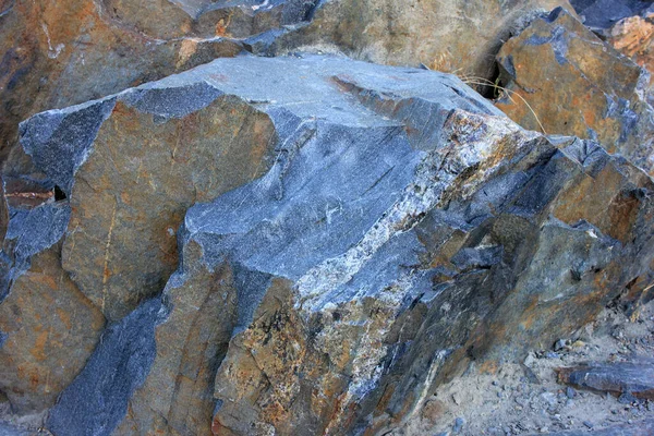 Gros Plan Sur Roche Granit Dans Une Ancienne Carrière Granit — Photo