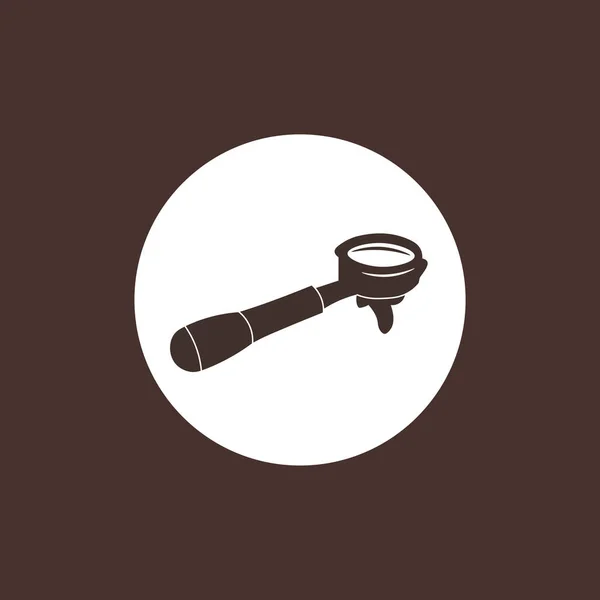 Иконка Логотип Простой Дизайн Веб Сайта Держатель Фильтра Кофе Кофе — стоковый вектор