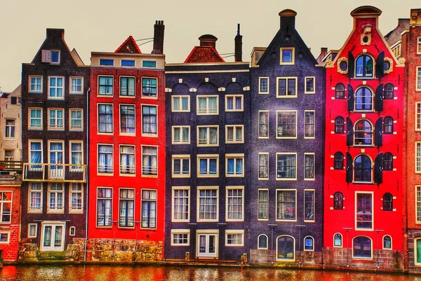 Colorful Old Buildings Canal — Stock Photo, Image