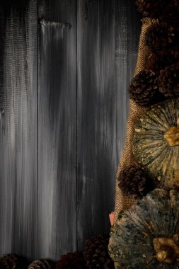 Sonbahar Şükran Günü ve Cadılar Bayramı balkabakları, yapraklar, meşe palamudu....