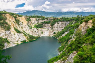 Chon Buri, Tayland 'da Büyük Kanyon' un mavi gökyüzü ile güzel bir manzara..