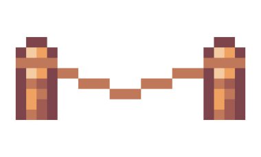 Engel, bariyer, piksel oyununda sorun, beyaz arkaplanda izole öge, vektör simgesi