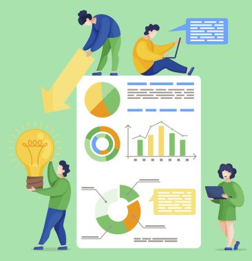 Erkek ve Kadın, Ekip Analitik Üzerinde Çalışıyor